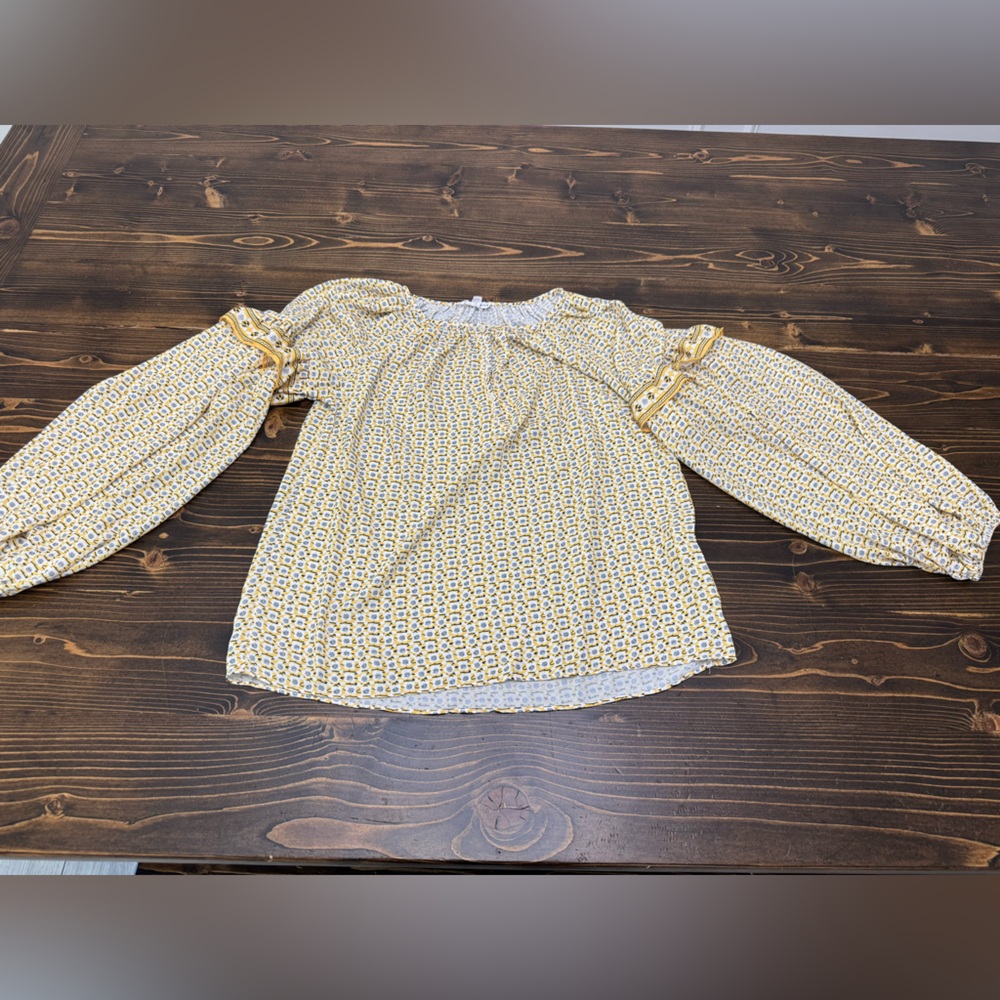 Yellow Patterned Women's Top